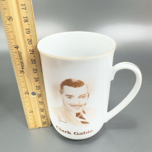 Vintage Hollywood Hall of Fame Museum Porcelain Coffee Mug Cup Clark Gable Mug - Picture 3 of 12